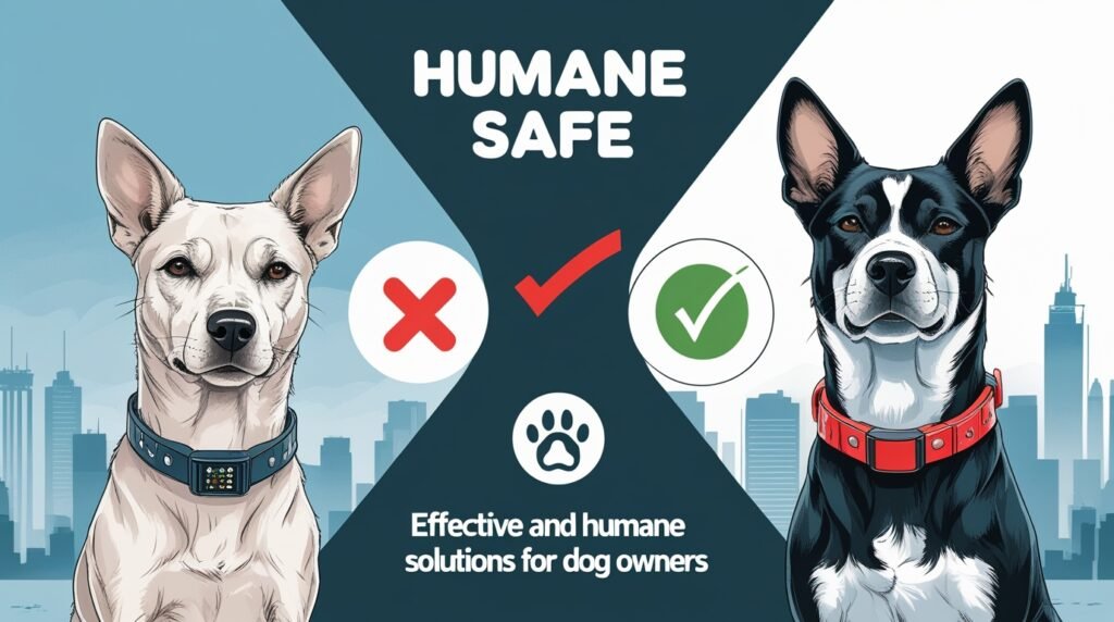 Comparison of humane anti-barking tools versus harmful shock collars for managing excessive dog barking